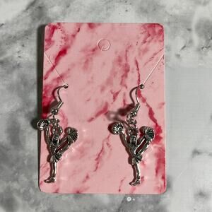 Handcrafted Cheerleader Dangle Earrings